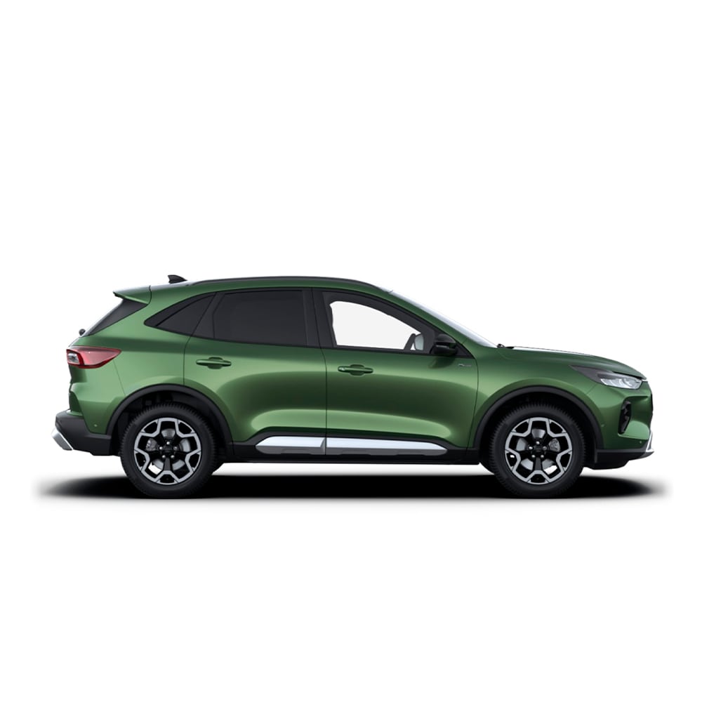 Una Ford Kuga Full Hybrid verde.